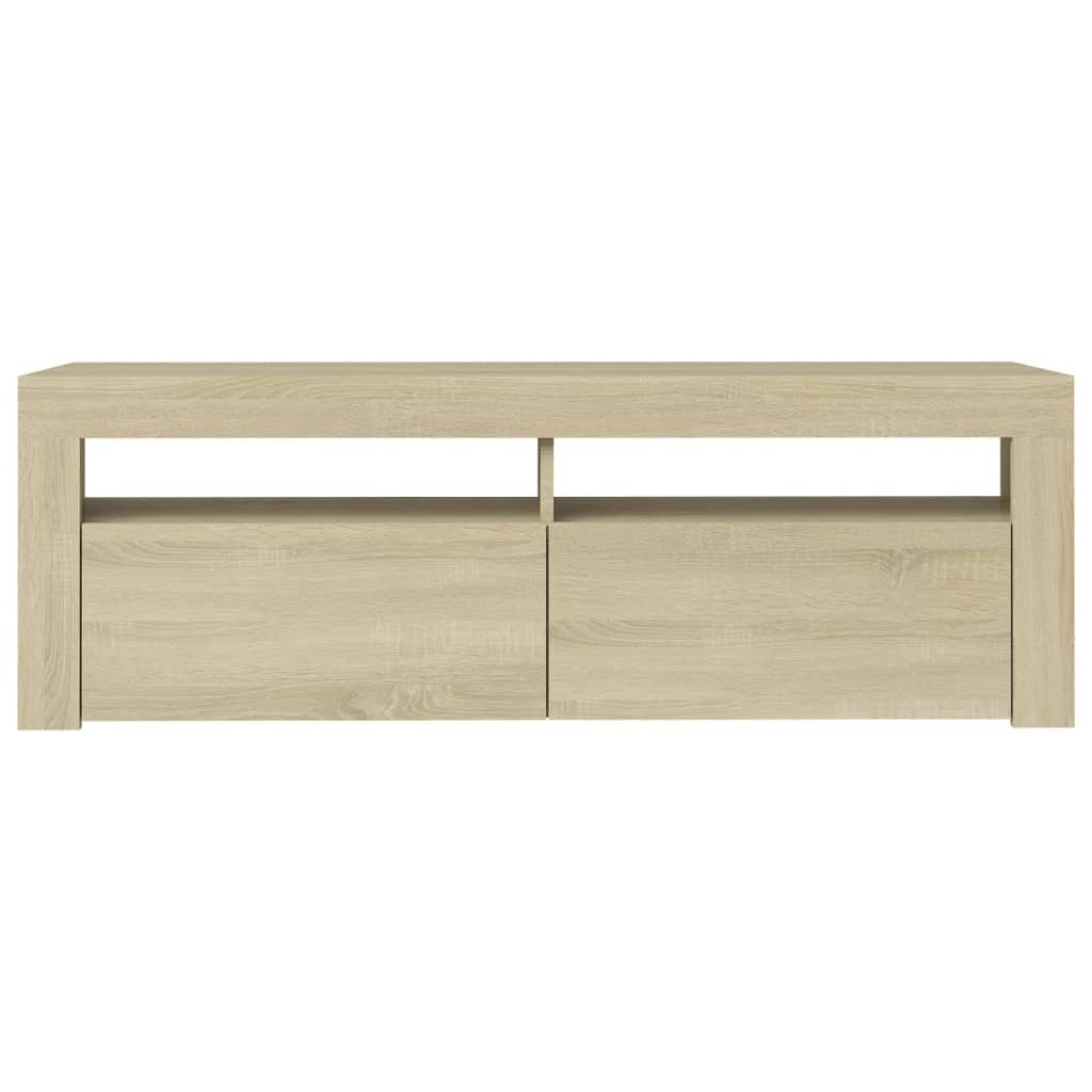 TV Cabinet with LED Lights Sonoma Oak 120x35x40 cm