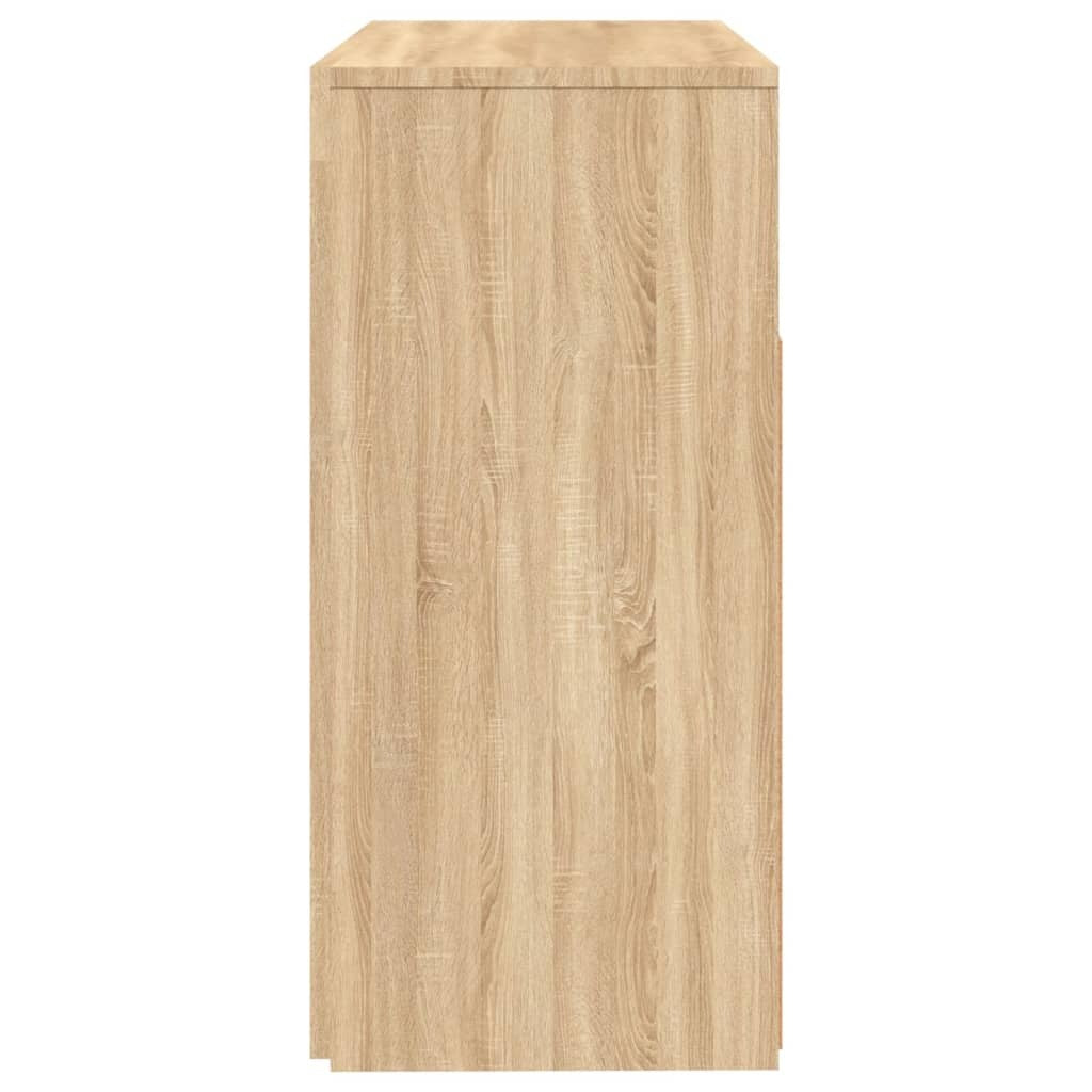 Sideboard with LED Lights Sonoma Oak 80x35x75 cm