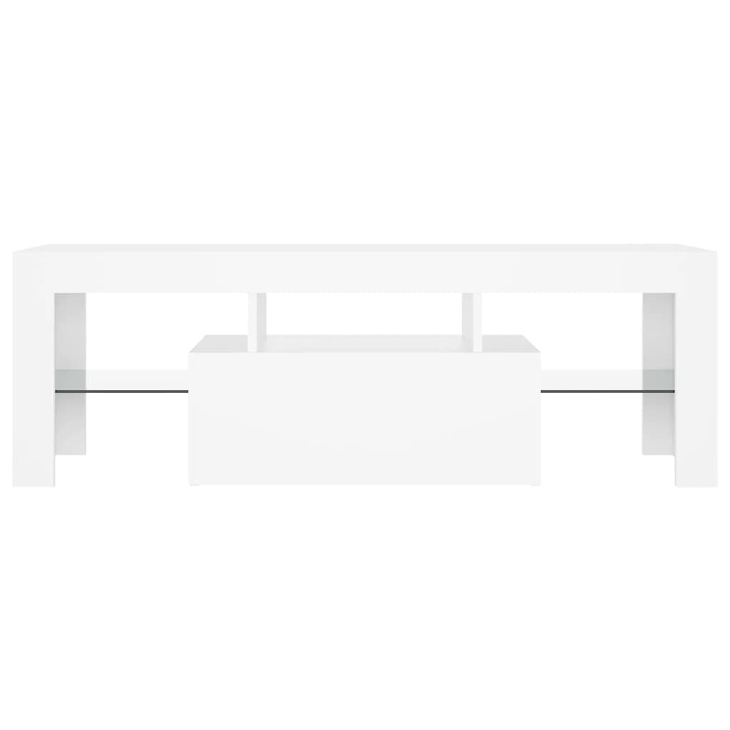 TV Cabinet with LED Lights White 120x35x40 cm