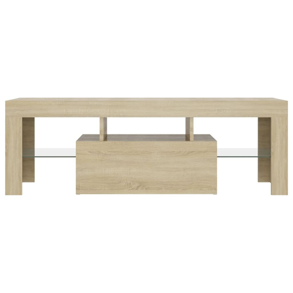 TV Cabinet with LED Lights Sonoma Oak 120x35x40 cm