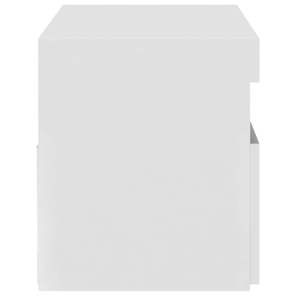 TV Cabinet with LED Lights White 75x35x40 cm