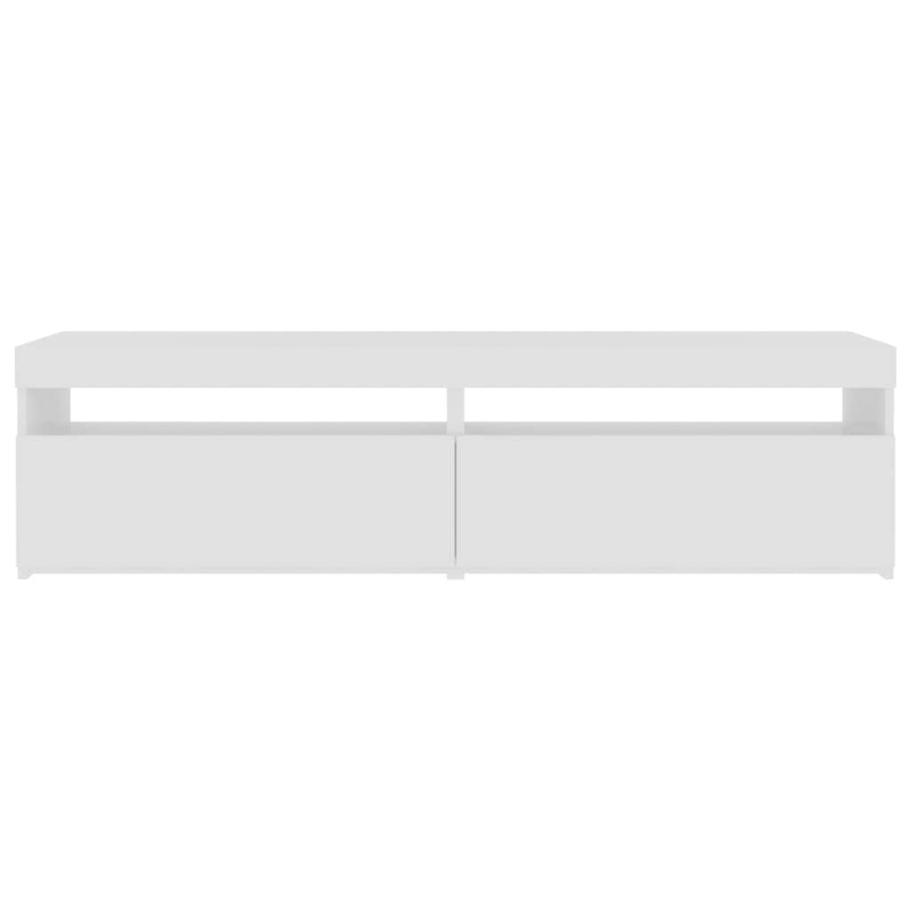 TV Cabinets 2 pcs with LED Lights White 75x35x40 cm