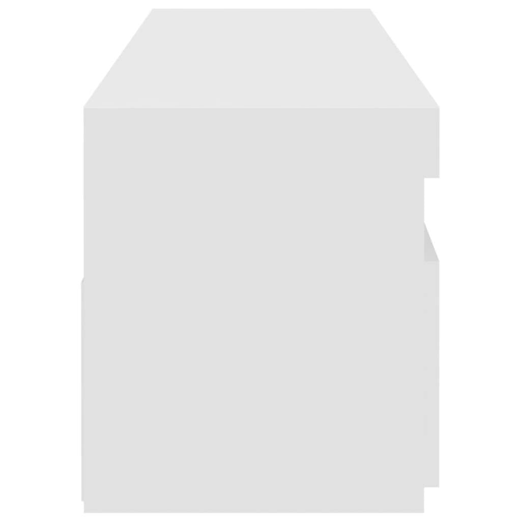 TV Cabinets 2 pcs with LED Lights White 75x35x40 cm