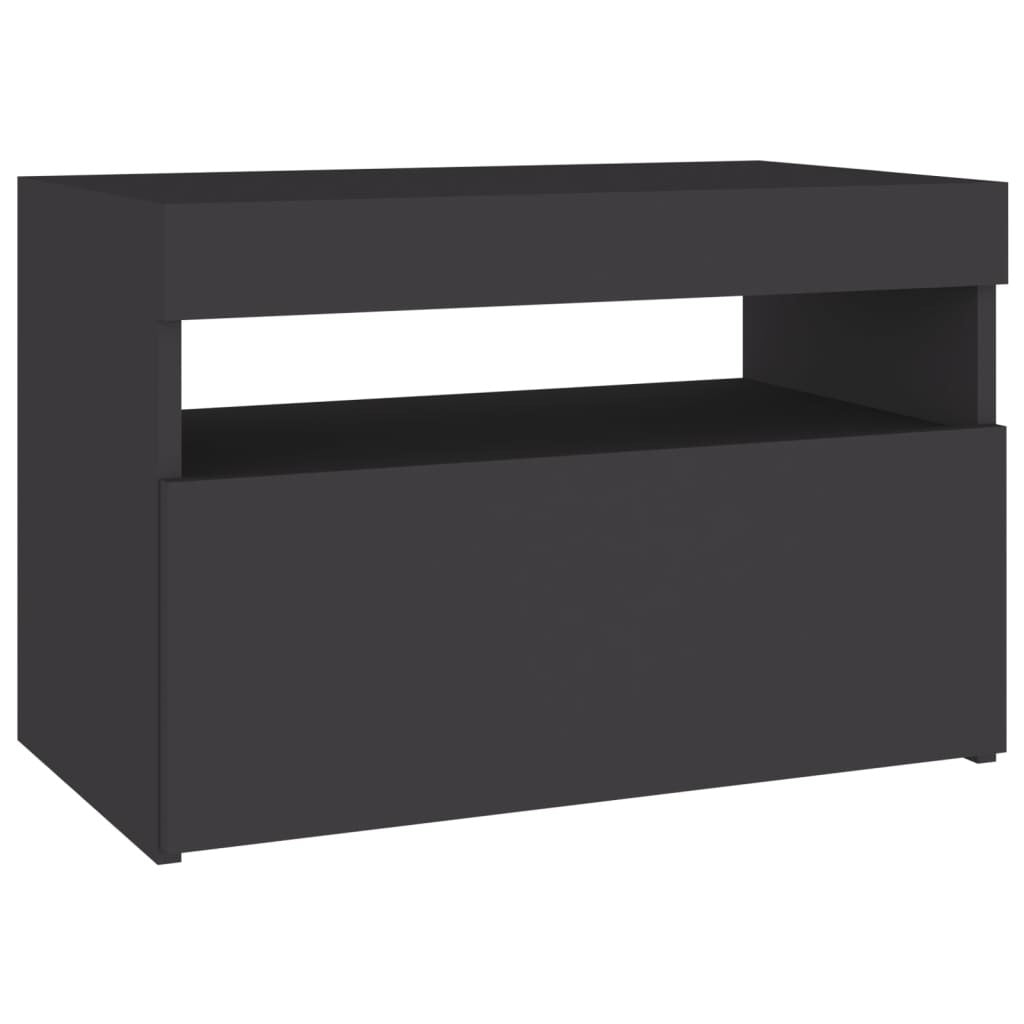 TV Cabinets with LED Lights 2 pcs Grey 60x35x40 cm