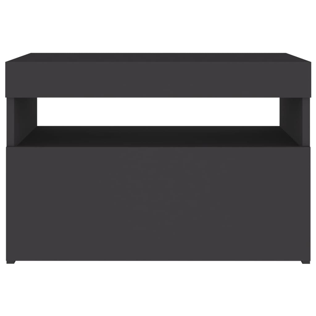 TV Cabinets with LED Lights 2 pcs Grey 60x35x40 cm
