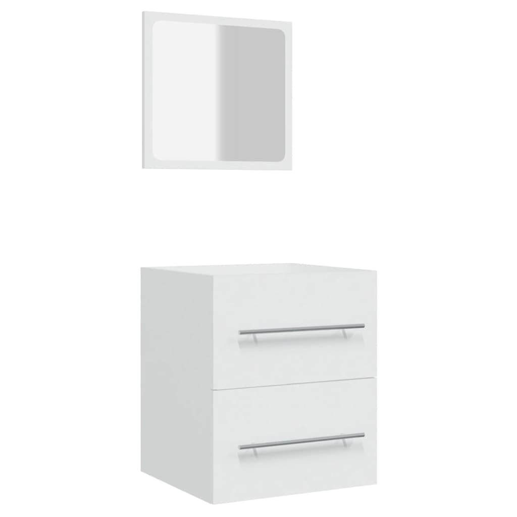 Bathroom Cabinet with Mirror White 41x38.5x48 cm Engineered Wood