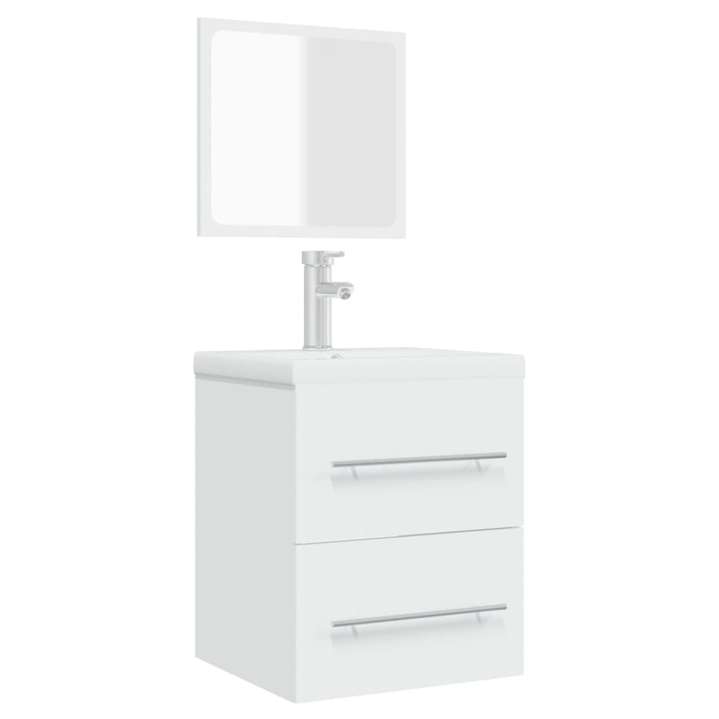 Bathroom Cabinet with Mirror White 41x38.5x48 cm Engineered Wood