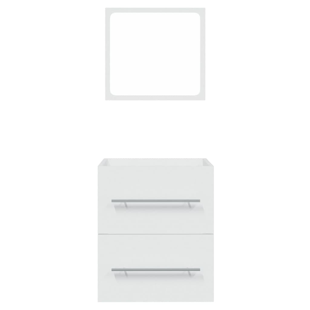 Bathroom Cabinet with Mirror White 41x38.5x48 cm Engineered Wood