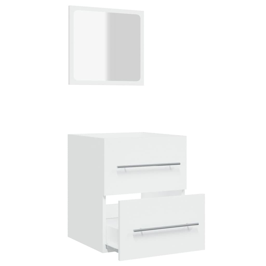 Bathroom Cabinet with Mirror White 41x38.5x48 cm Engineered Wood