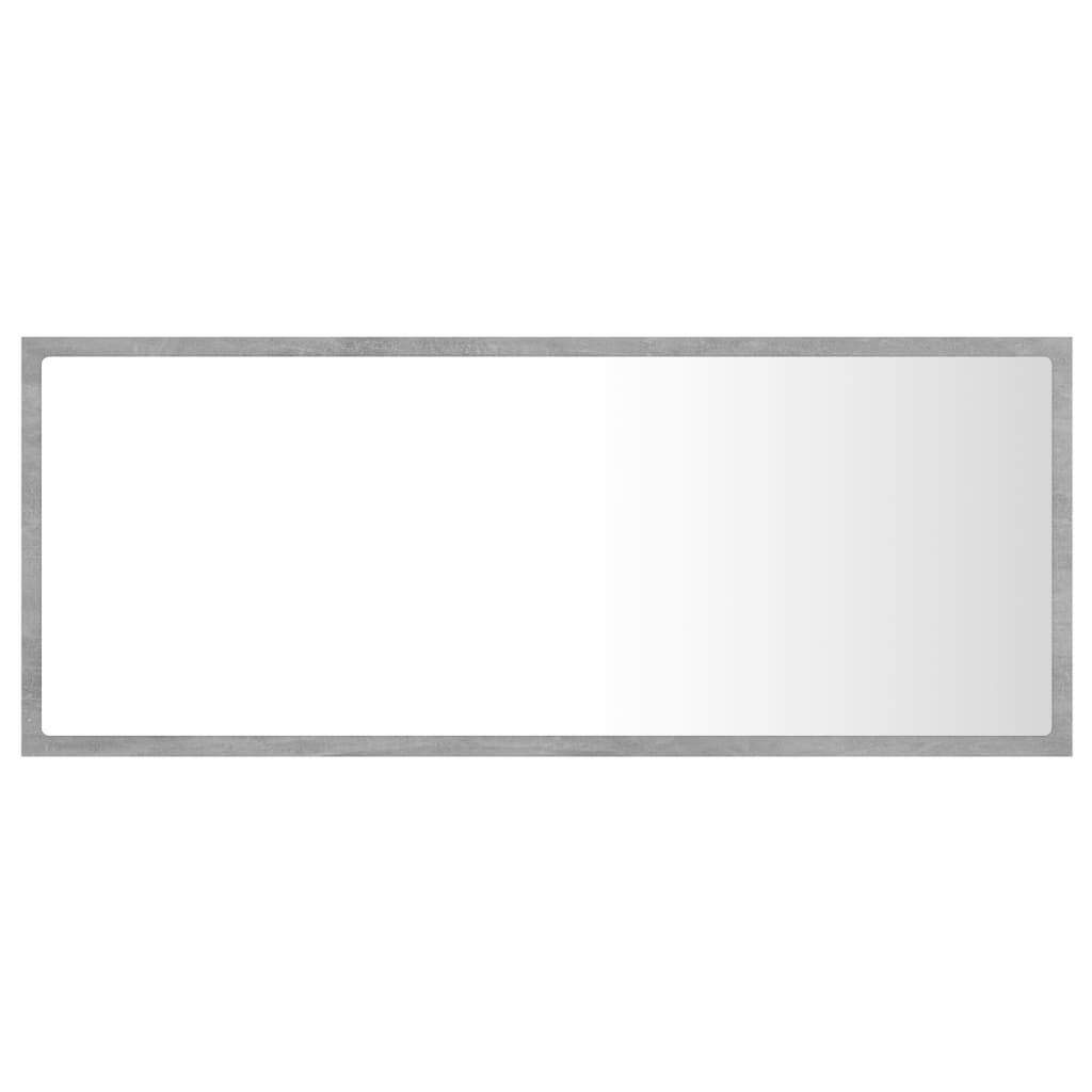 LED Bathroom Mirror Concrete Grey 100x8.5x37 cm Acrylic