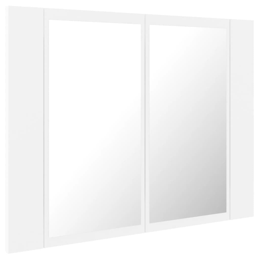LED Bathroom Mirror Cabinet White 60x12x45 cm Acrylic
