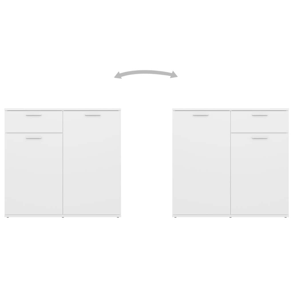 Sideboard White 80x36x75 cm Engineered Wood