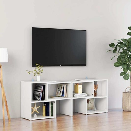 TV Cabinet High Gloss White 104x30x52 cm Engineered Wood