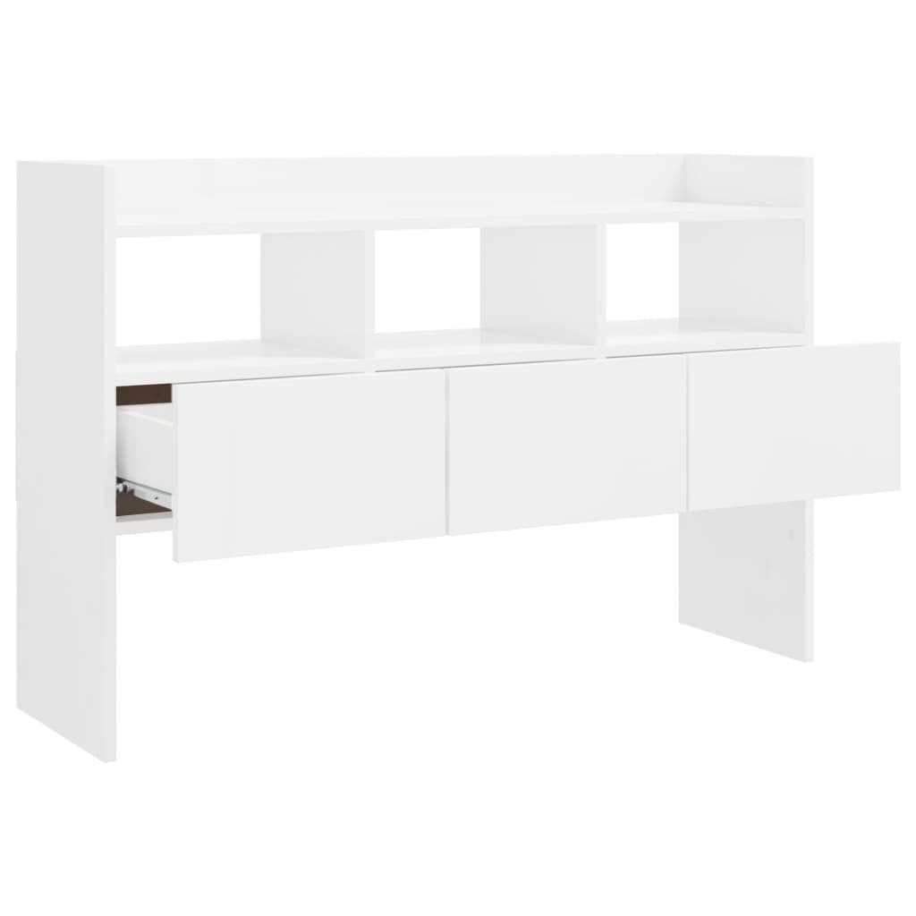 Sideboard High Gloss White 105x30x70 cm Engineered Wood