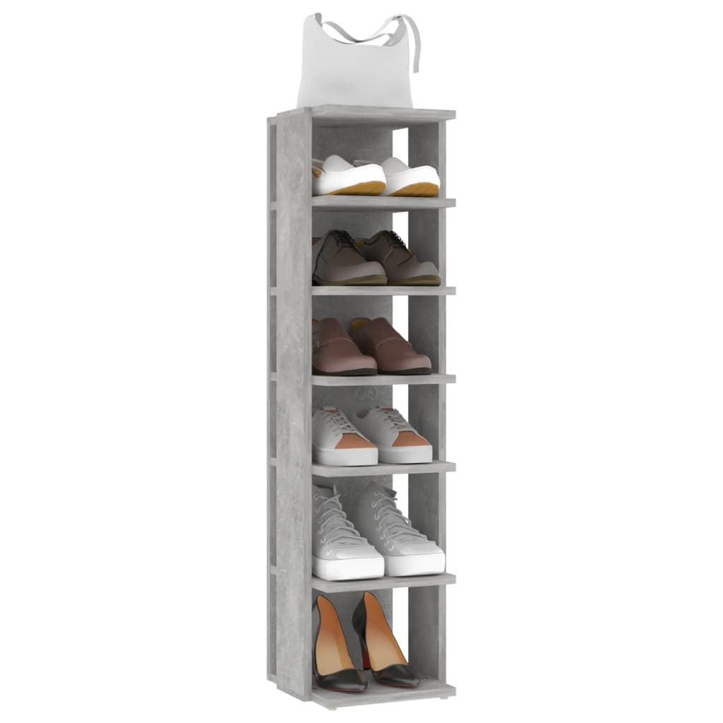 Shoe Cabinets 2 pcs Concrete Grey 27.5x27x102 cm