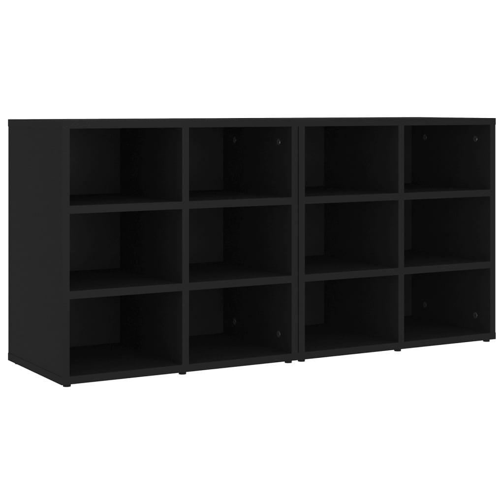 Shoe Cabinets 2 pcs Black 52.5x30x50 cm