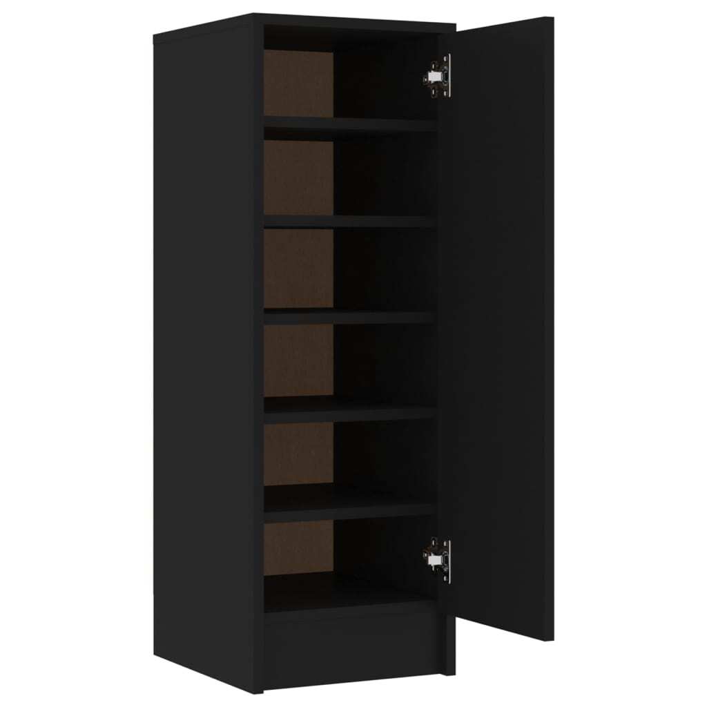 Shoe Cabinet Black 32x35x92 cm Engineered Wood