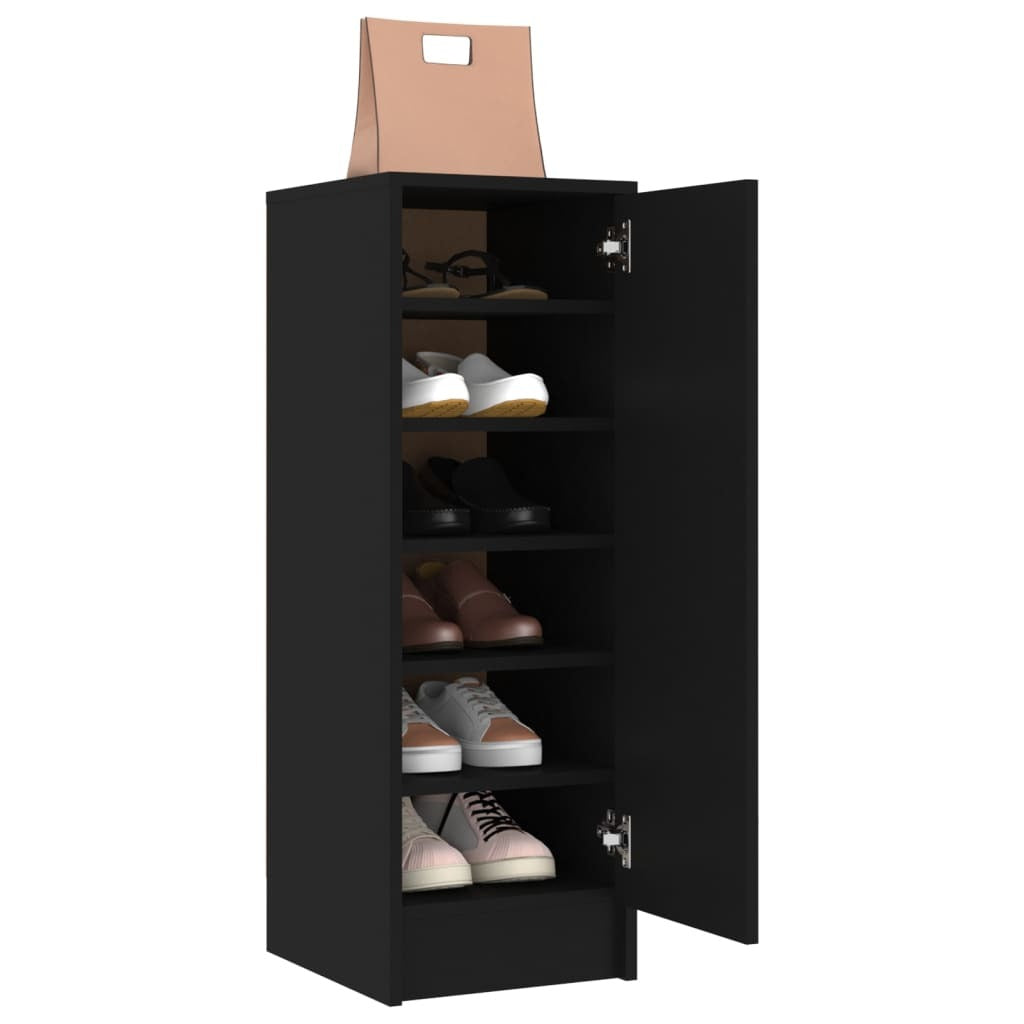 Shoe Cabinet Black 32x35x92 cm Engineered Wood