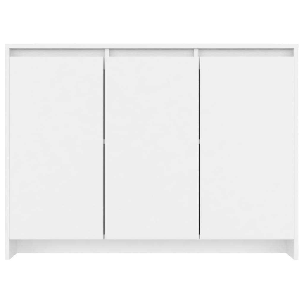 Sideboard White 102x33x75 cm Engineered Wood