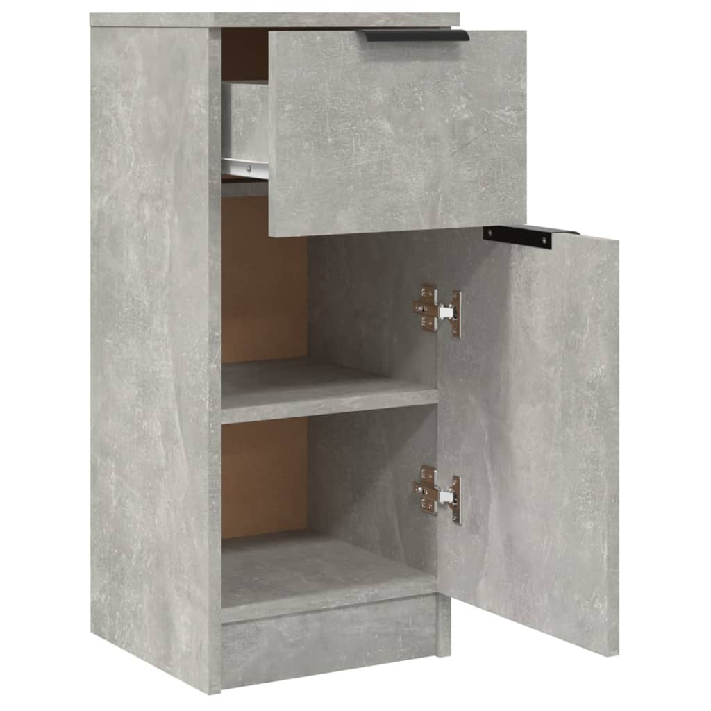 Sideboards 2 pcs Concrete Grey 30x30x70 cm Engineered Wood