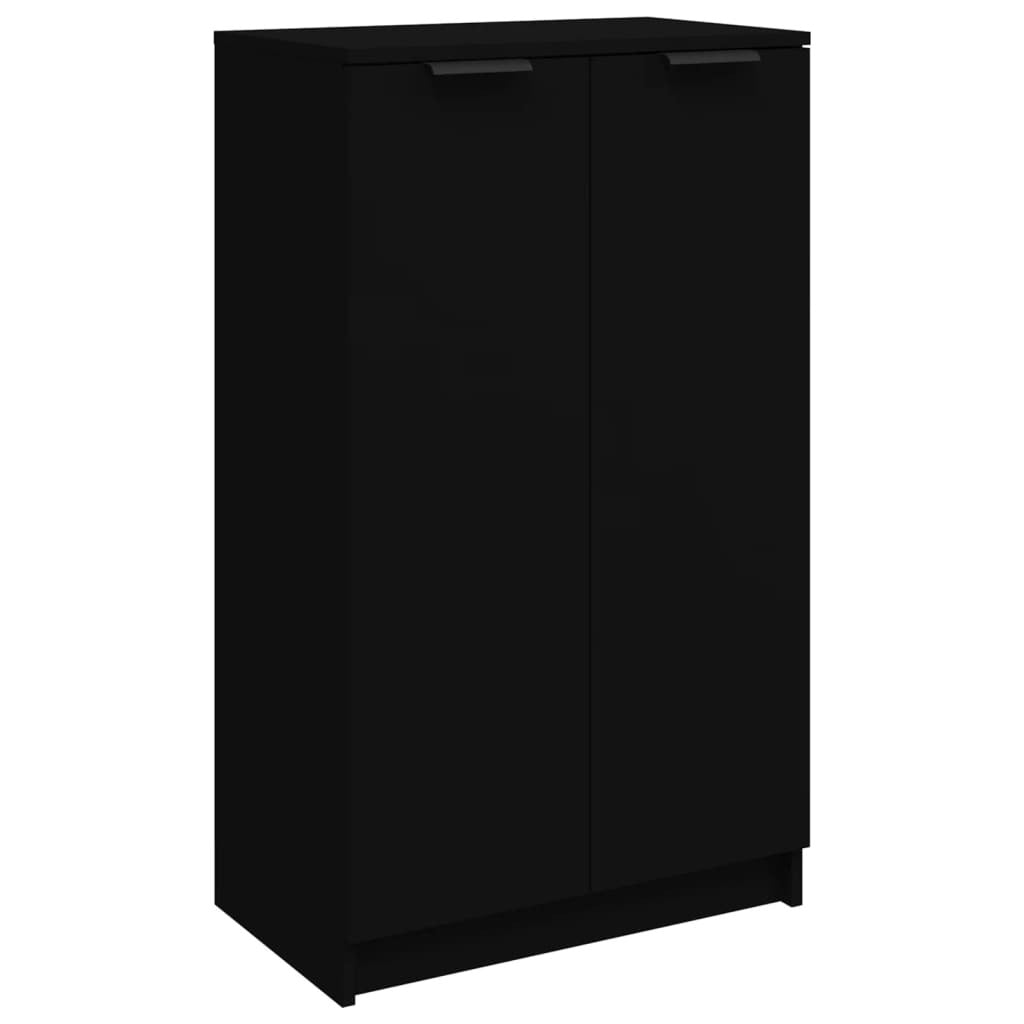 Shoe Cabinet Black 59x35x100 cm Engineered Wood