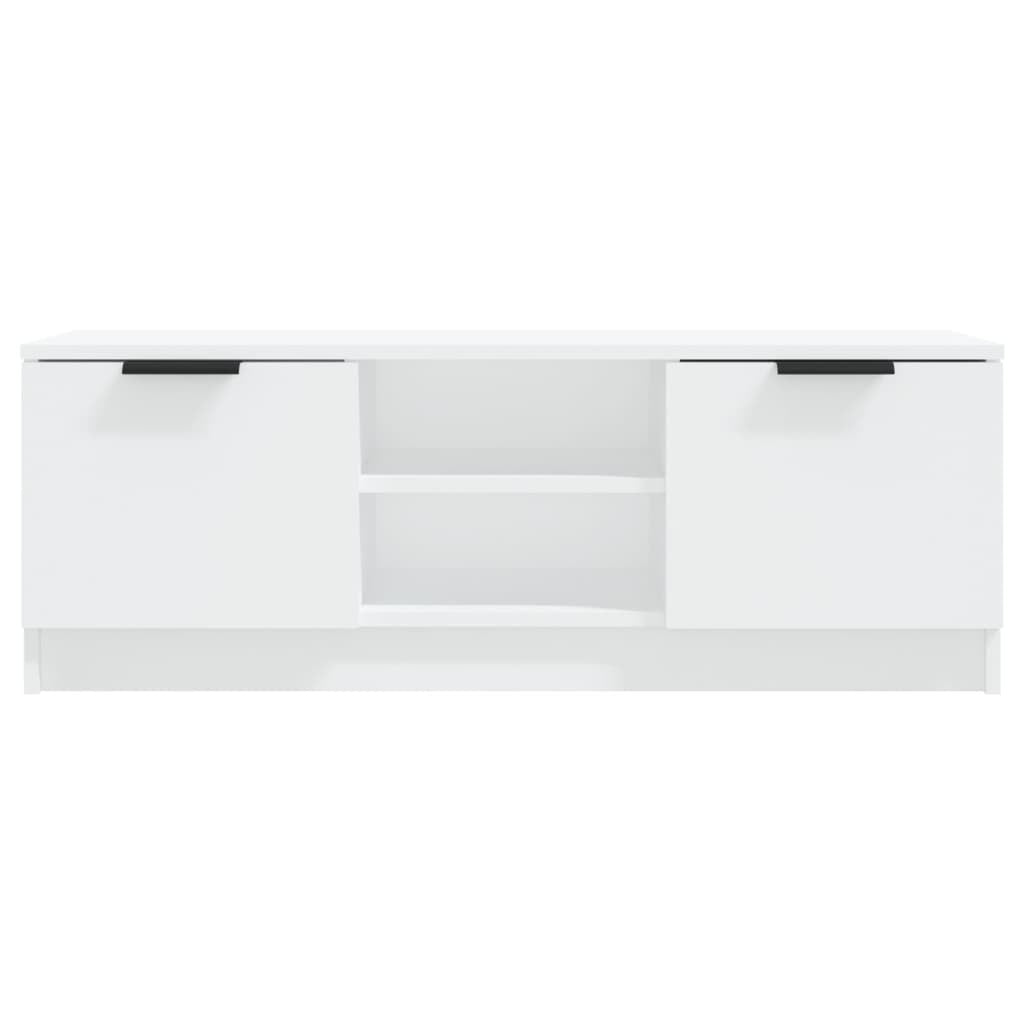 TV Cabinet White 102x35x36.5 cm Engineered Wood