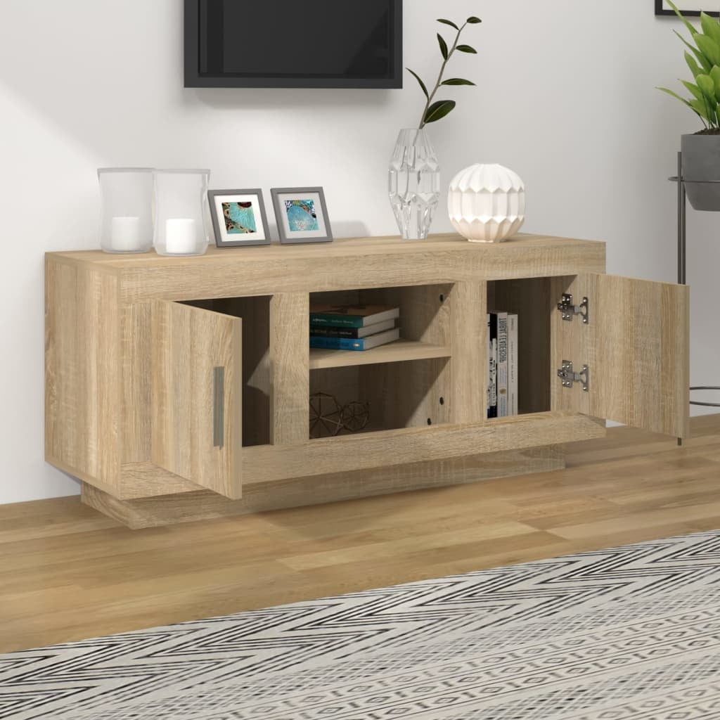 TV Cabinet Sonoma Oak 102x35x45 cm Engineered Wood