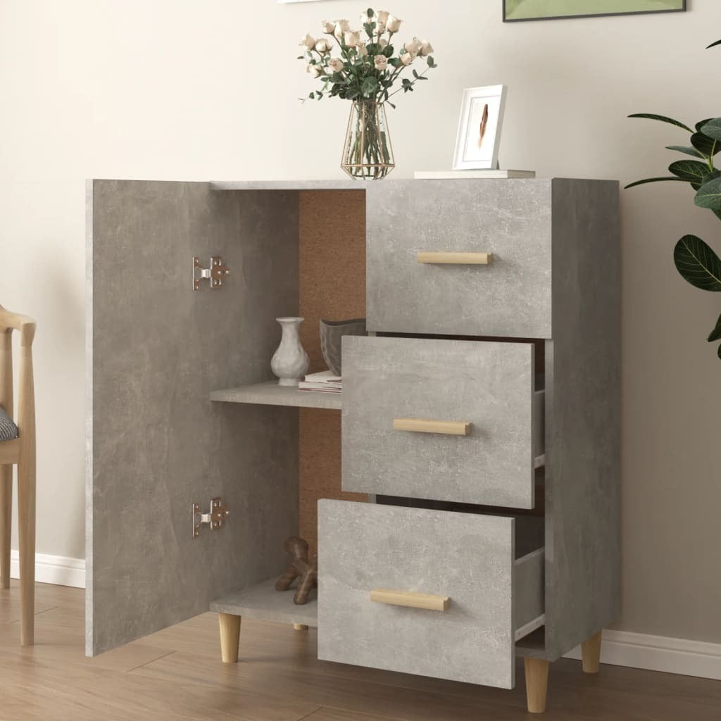 Sideboard Concrete Grey 69.5x34x90 cm Engineered Wood