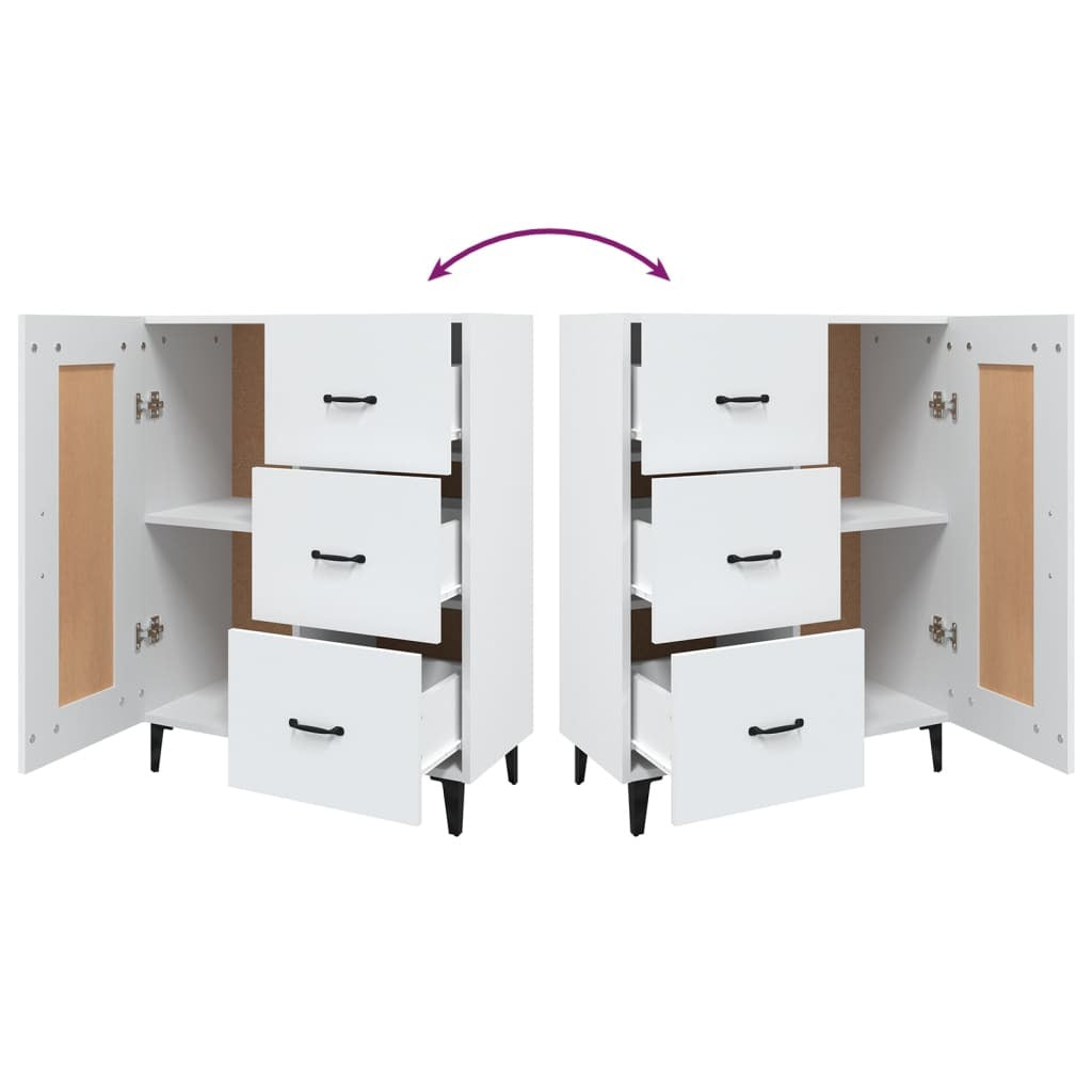 Sideboard White 69.5x34x90 cm Engineered Wood