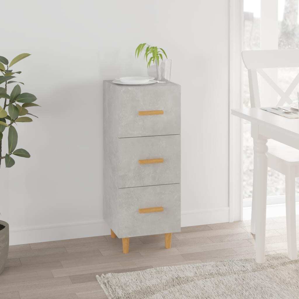 Sideboard Concrete Grey 34.5x34x90 cm Engineered Wood