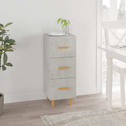 Sideboard Concrete Grey 34.5x34x90 cm Engineered Wood