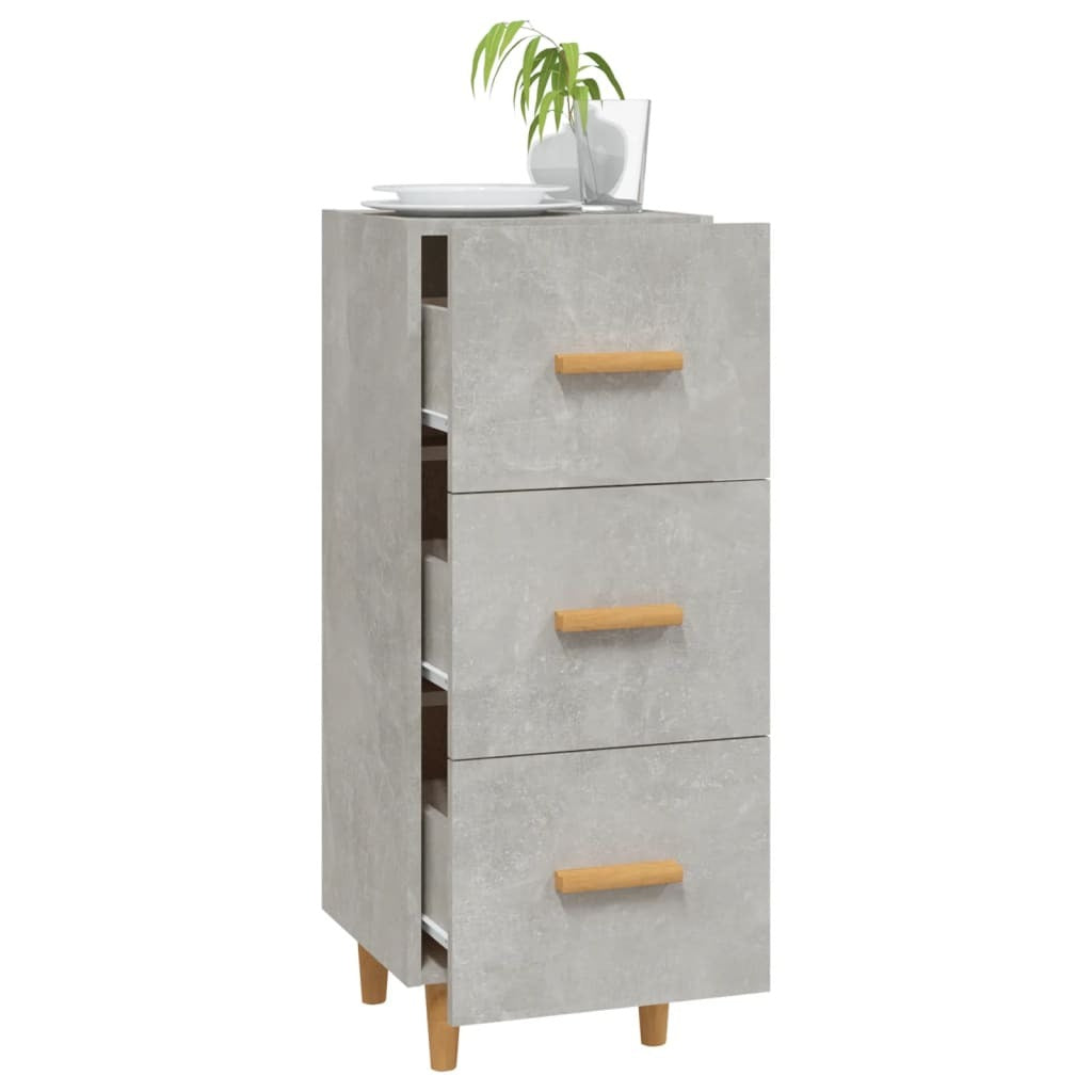 Sideboard Concrete Grey 34.5x34x90 cm Engineered Wood