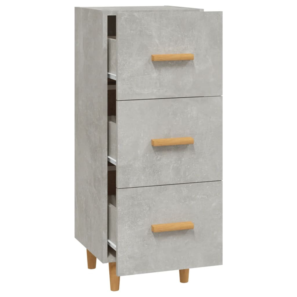 Sideboard Concrete Grey 34.5x34x90 cm Engineered Wood