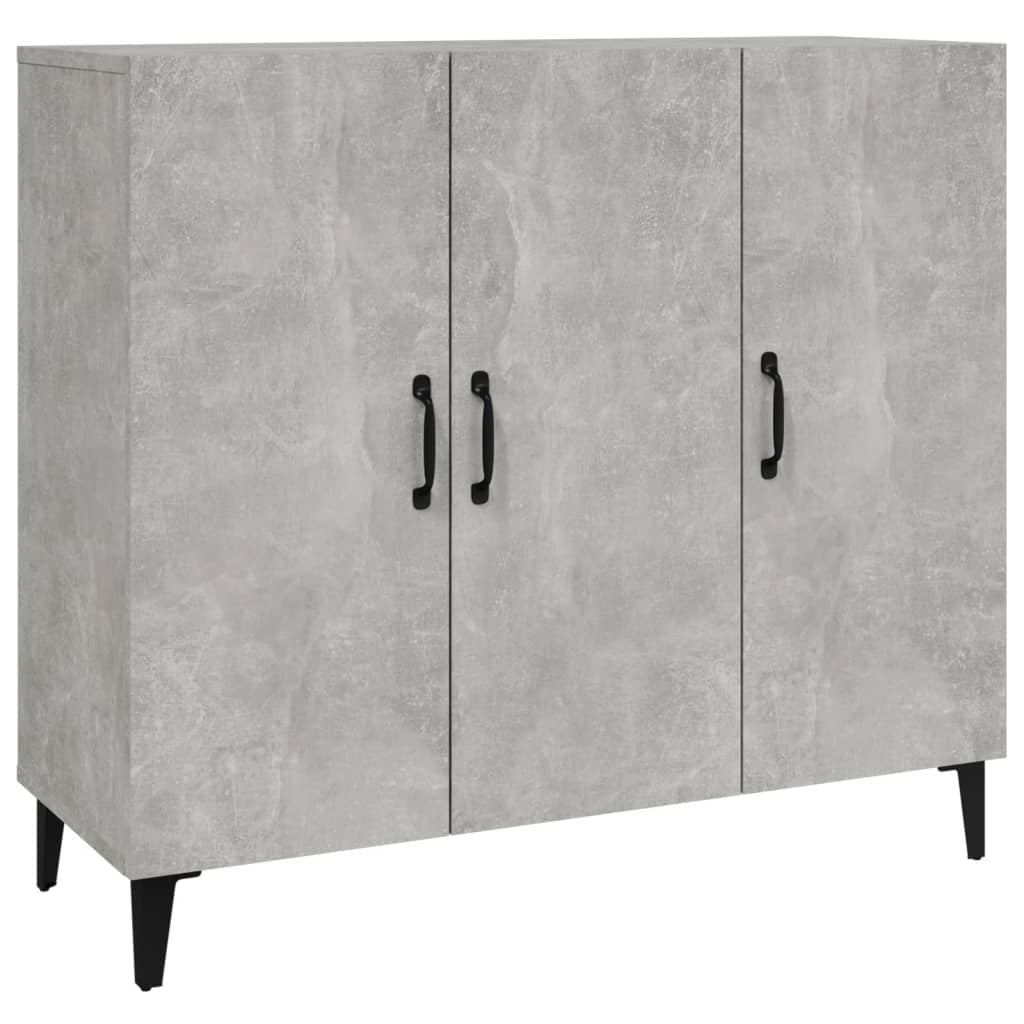 Sideboard Concrete Grey 90x34x80 cm Engineered Wood