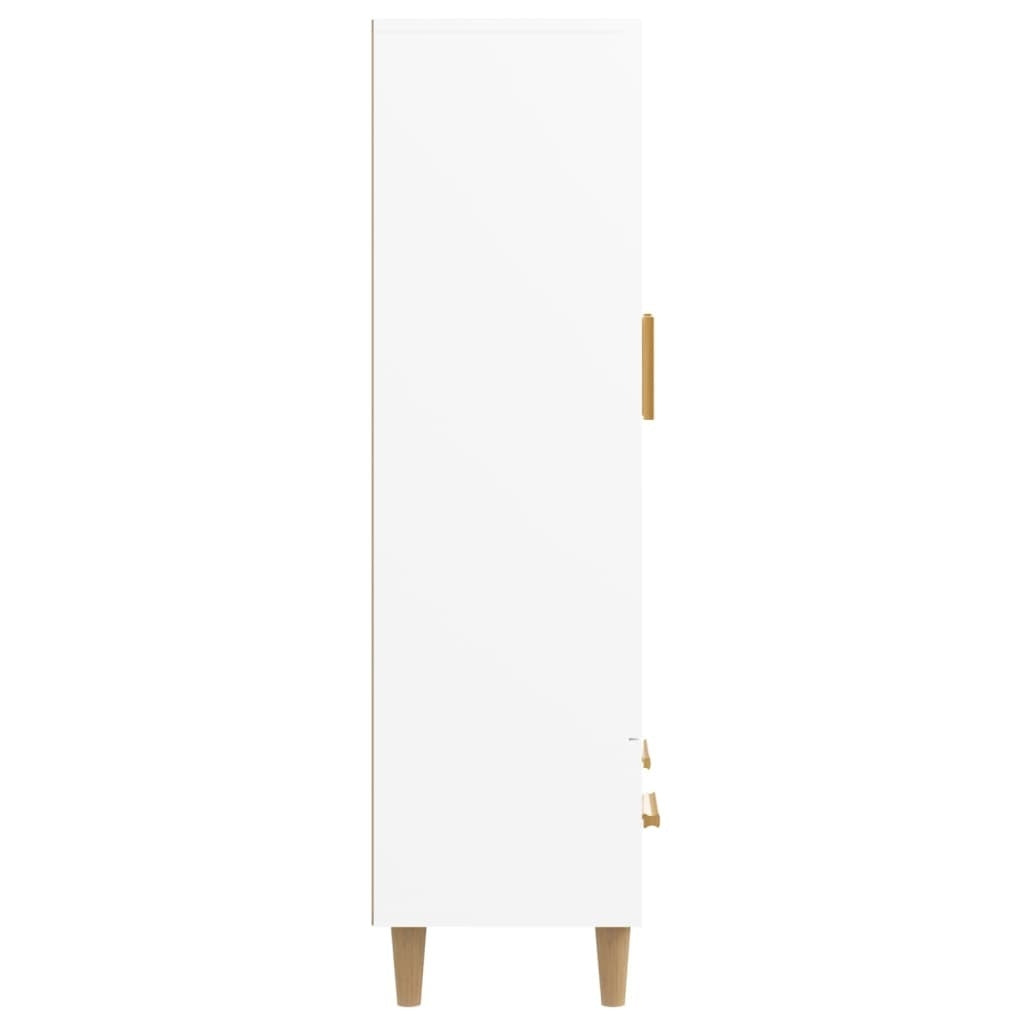 Highboard White 70x31x115 cm Engineered Wood