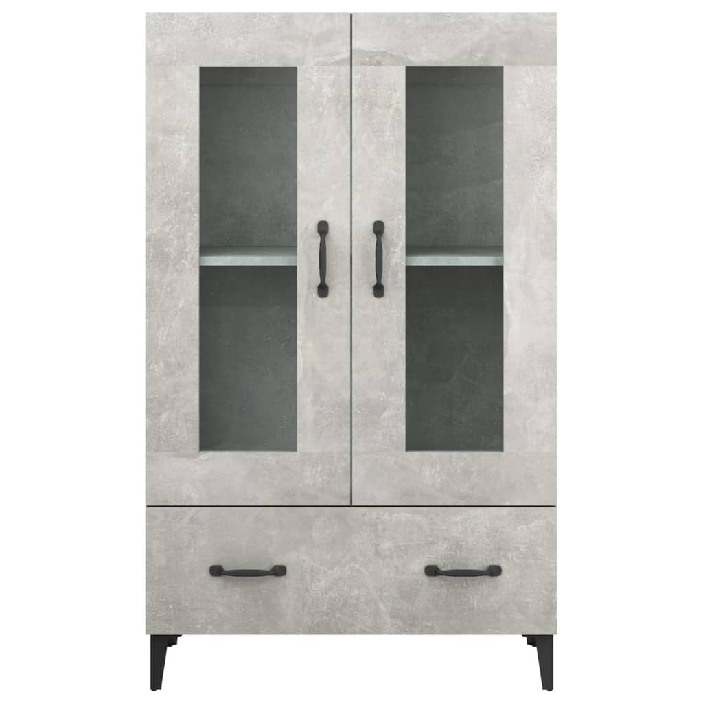 Highboard Concrete Grey 70x31x115 cm Engineered Wood