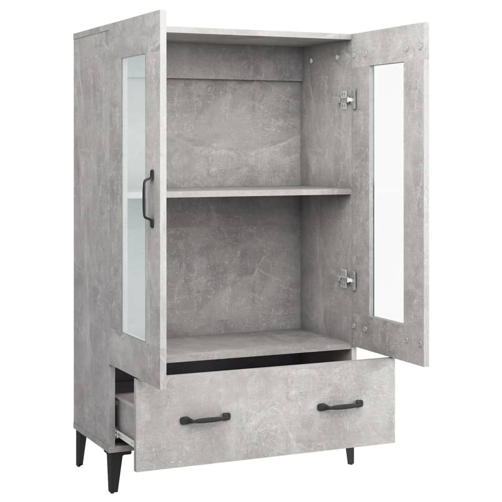 Highboard Concrete Grey 70x31x115 cm Engineered Wood