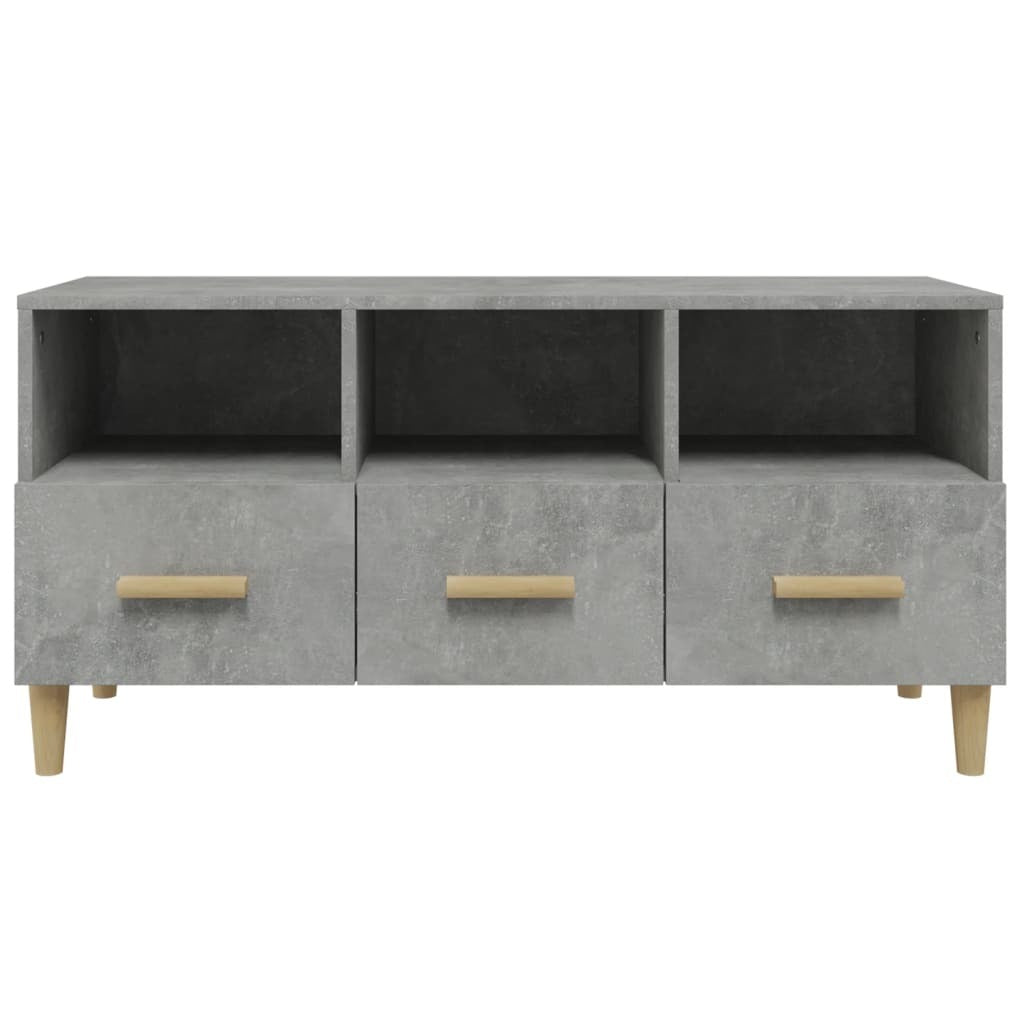 TV Cabinet Concrete Grey 102x36x50 cm Engineered Wood