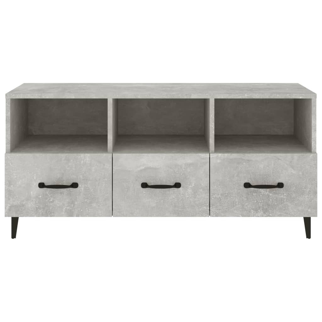 TV Cabinet Concrete Grey 102x35x50 cm Engineered Wood
