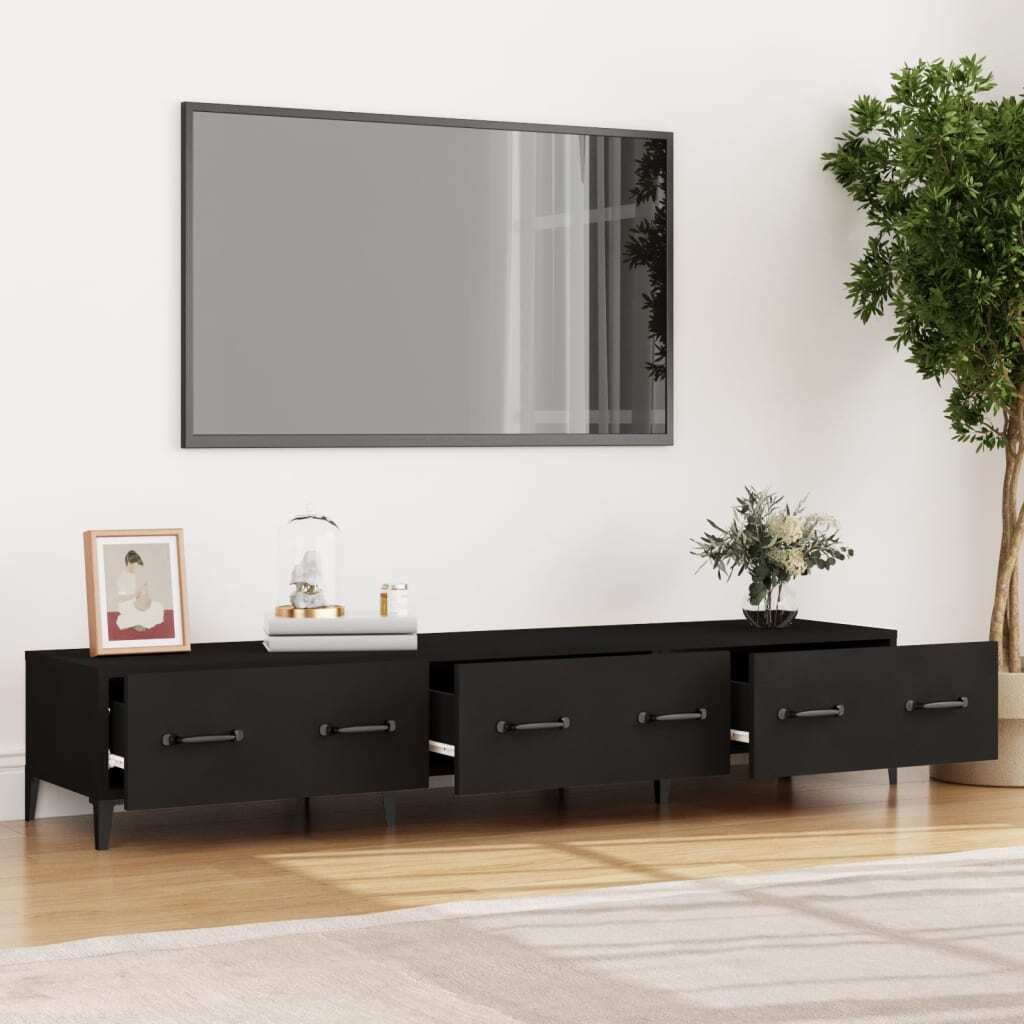 TV Cabinet Black 150x34,5x30 cm Engineered Wood