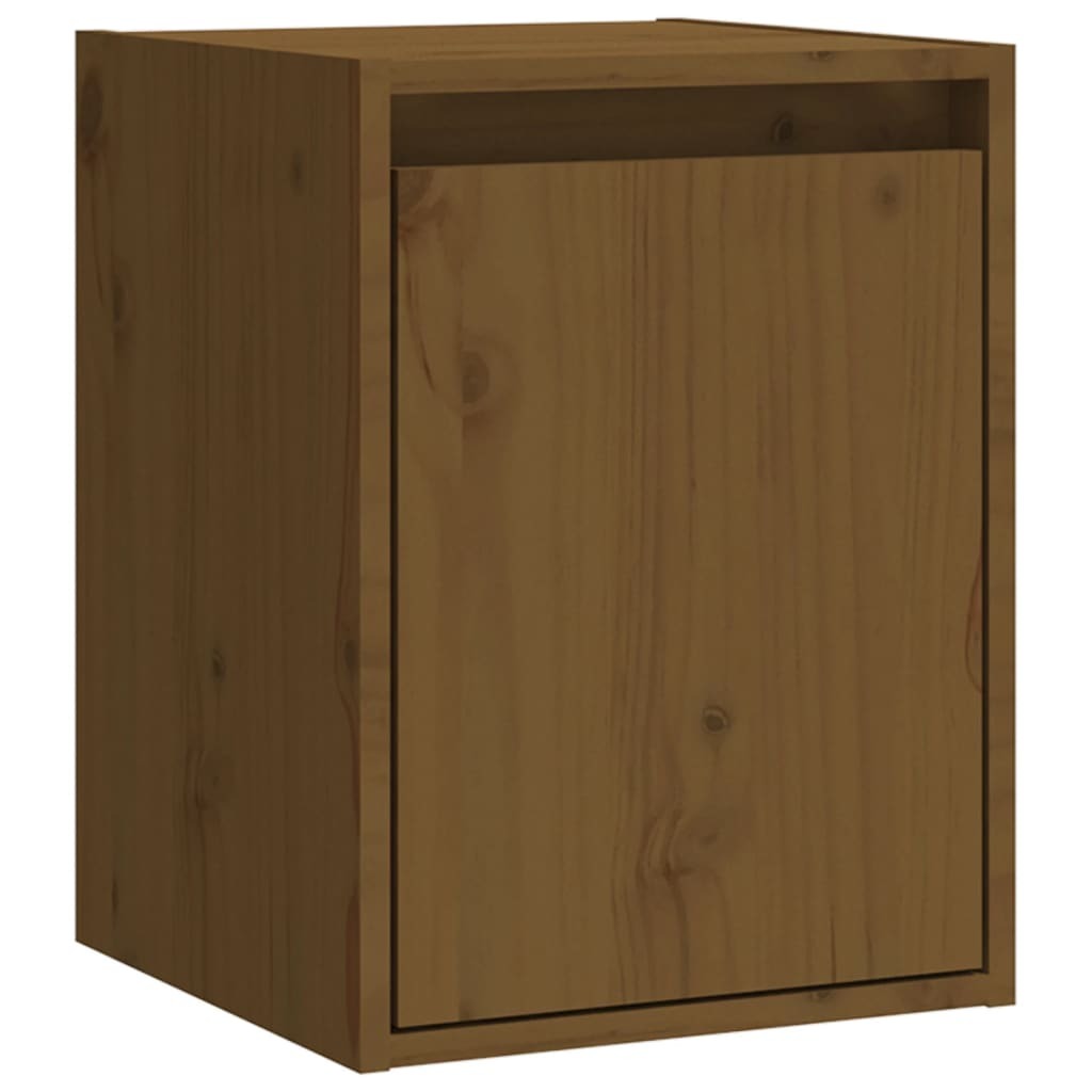 Wall Cabinets 2 pcs Honey Brown 30x30x40 cm Solid Wood Pine