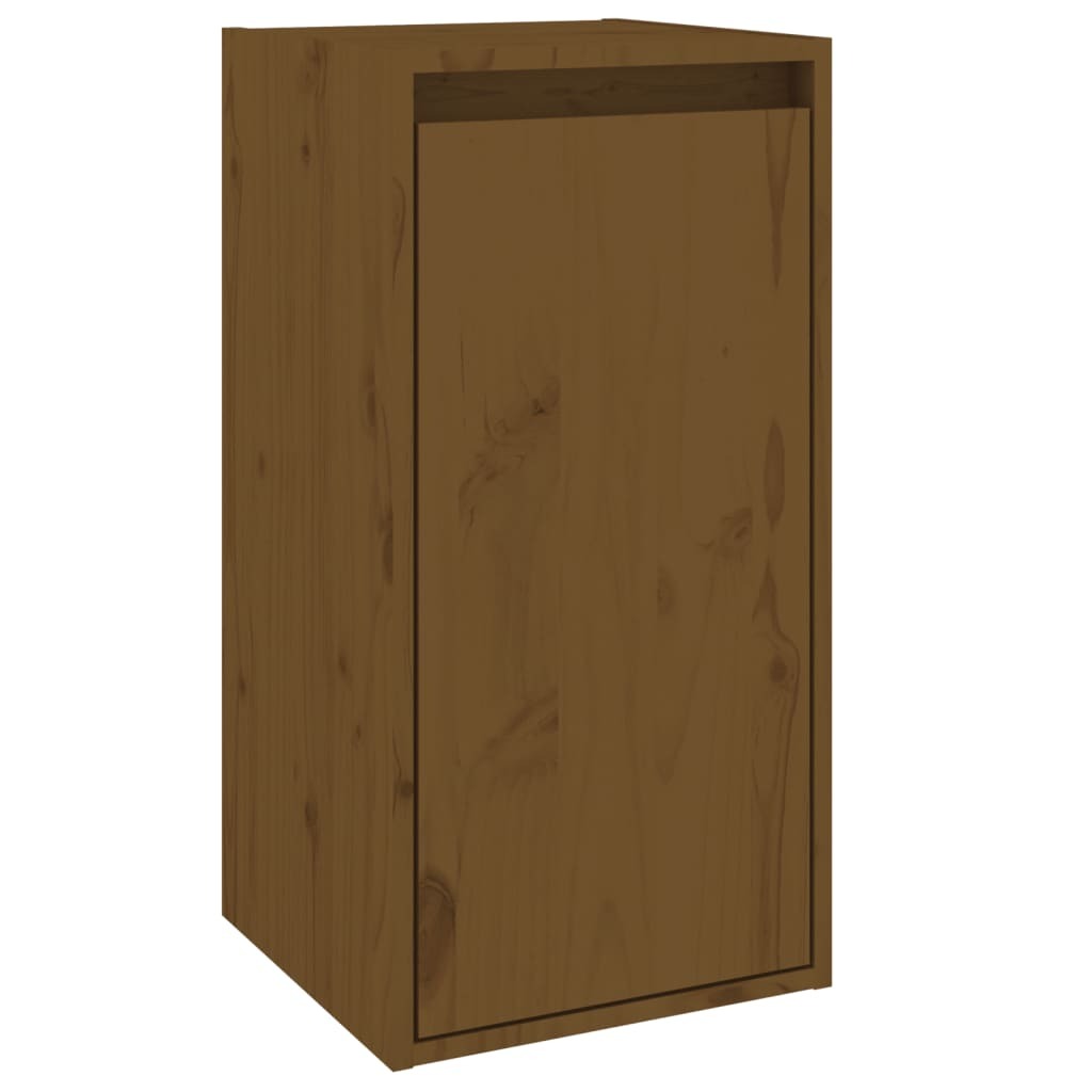 Wall Cabinet Honey Brown 30x30x60 cm Solid Wood Pine