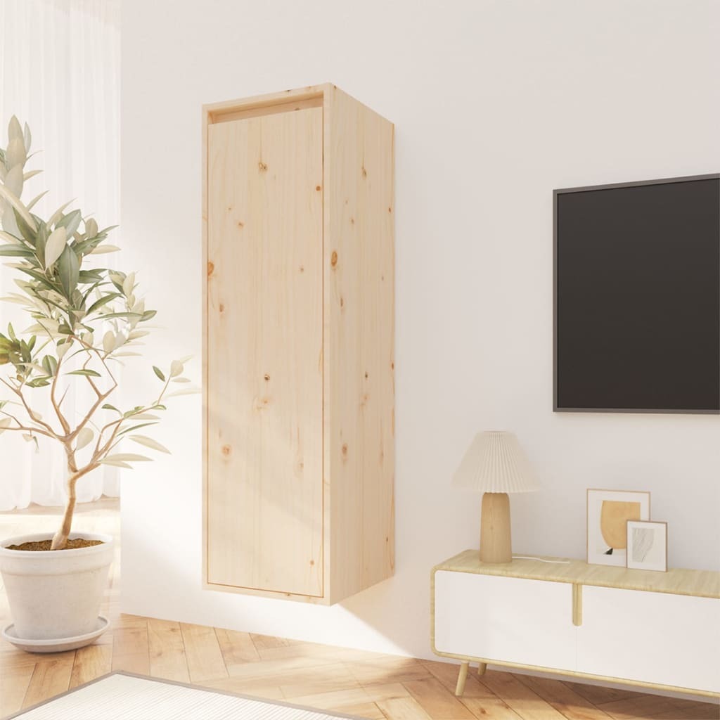 Wall Cabinet 30x30x100 cm Solid Pinewood