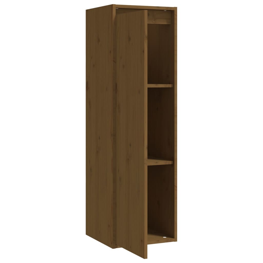 Wall Cabinet Honey Brown 30x30x100 cm Solid Pinewood