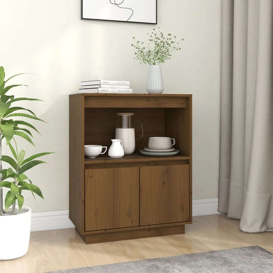 Sideboard Honey Brown 60x34x75 cm Solid Wood Pine