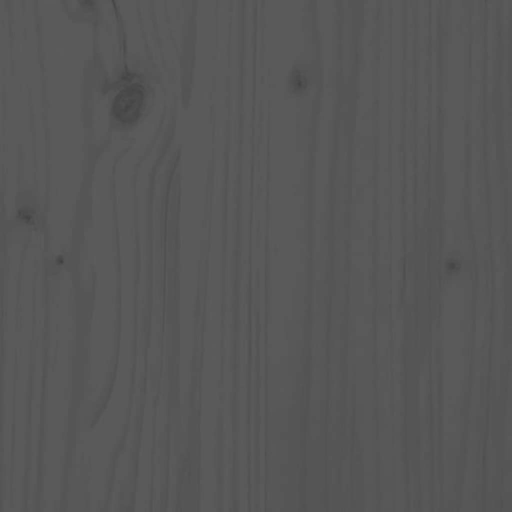 TV Cabinet Grey 90x35x35 cm Solid Wood Pine