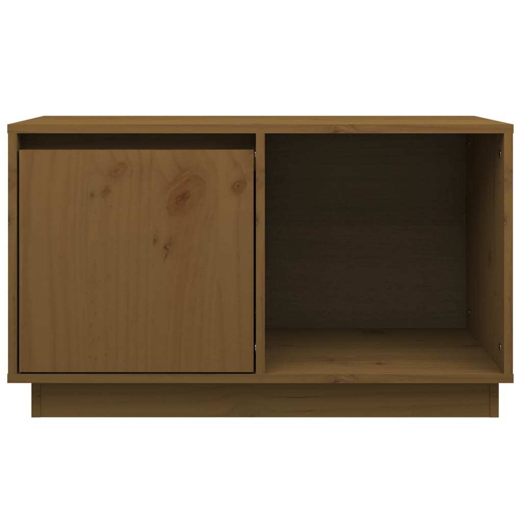 TV Cabinet Honey Brown 74x35x44 cm Solid Wood Pine