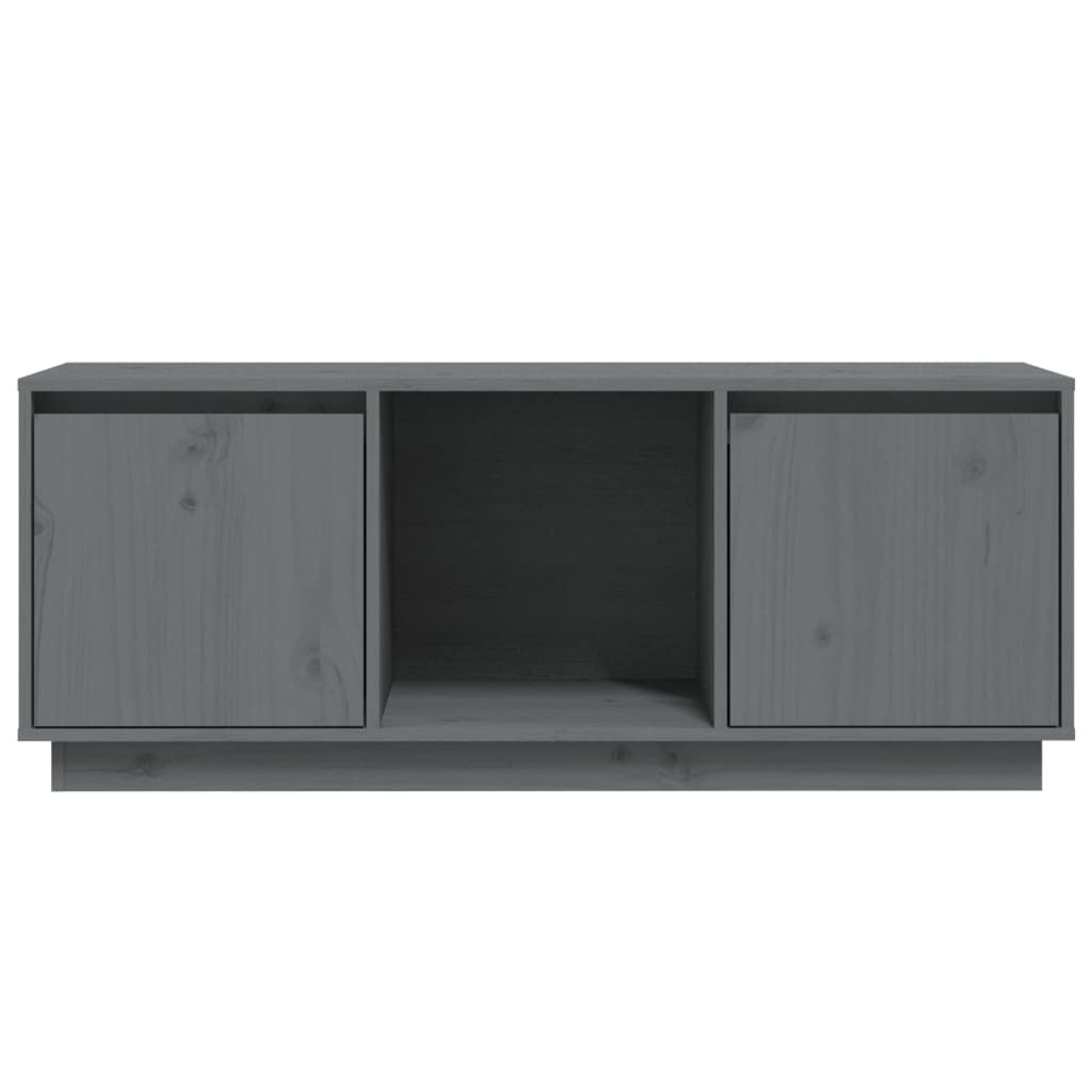 TV Cabinet Grey 110.5x35x44 cm Solid Wood Pine