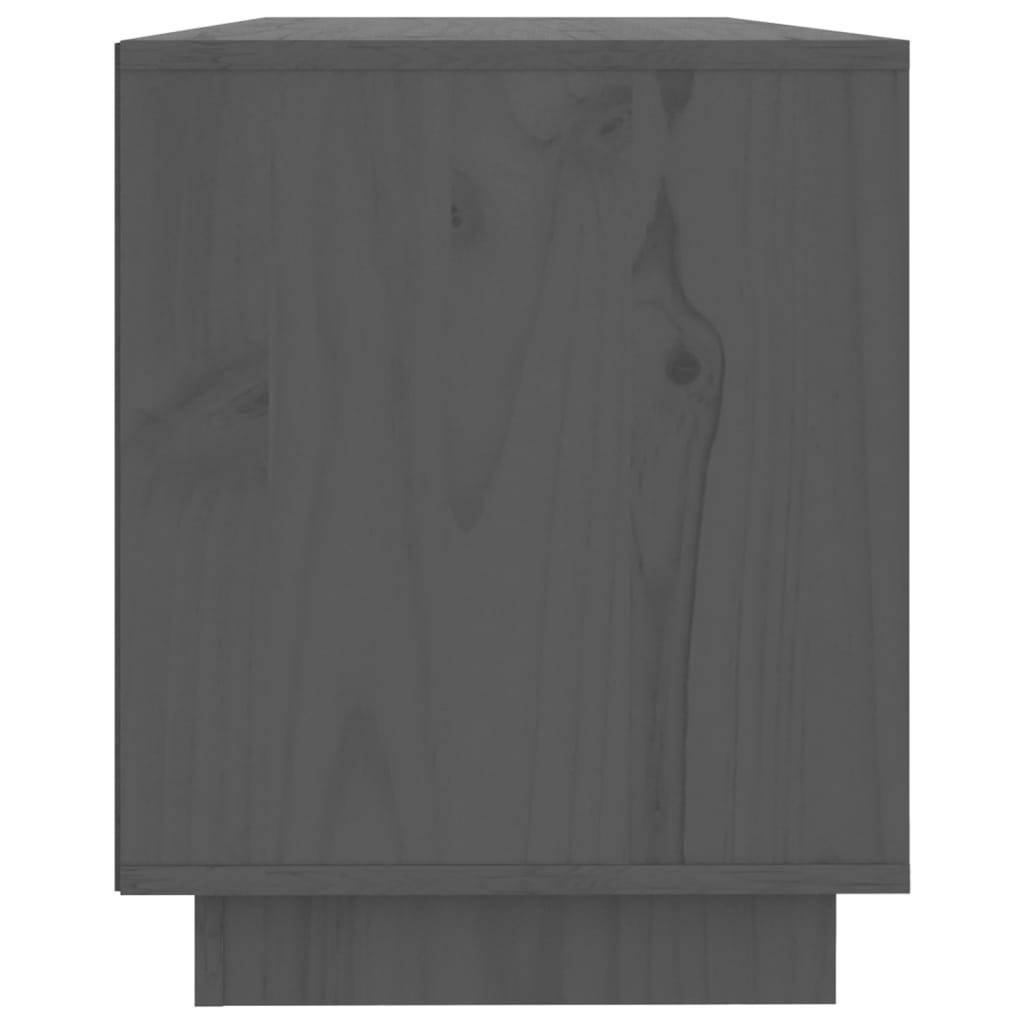TV Cabinet Grey 110.5x35x44 cm Solid Wood Pine