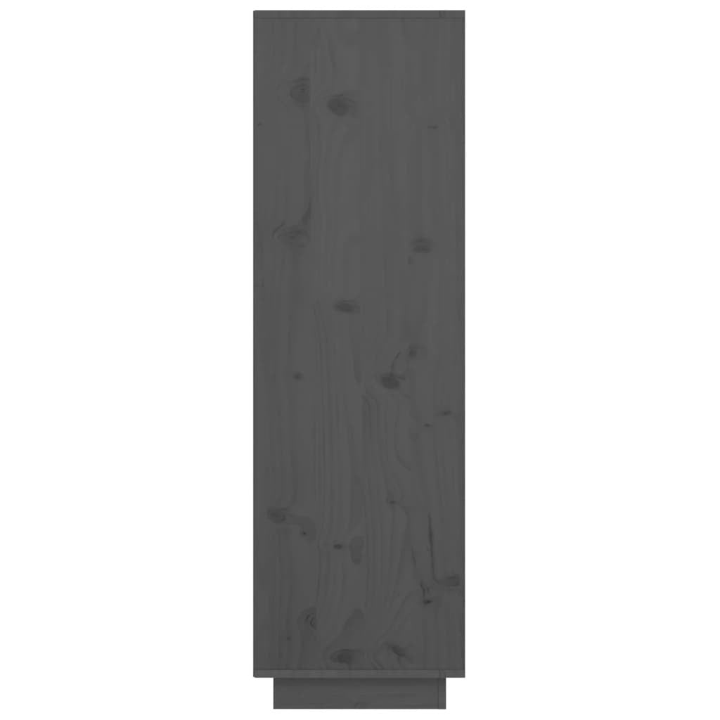 Highboard Grey 38x35x117 cm Solid Wood Pine
